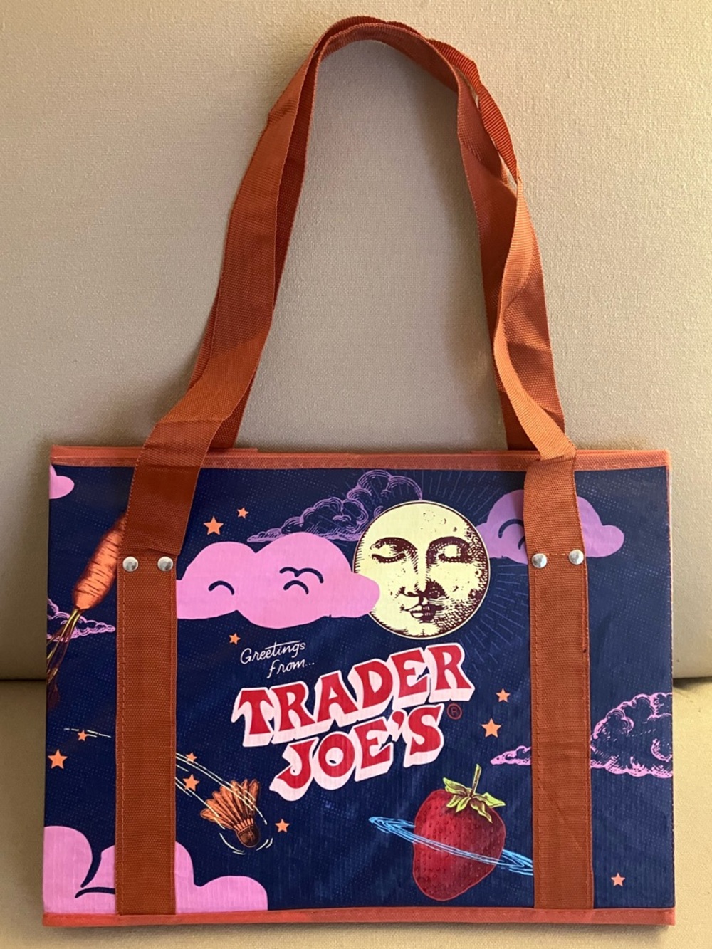 Trader Joe's Stand-Up Collapsable Grocery Tote - Picture 2 of 4